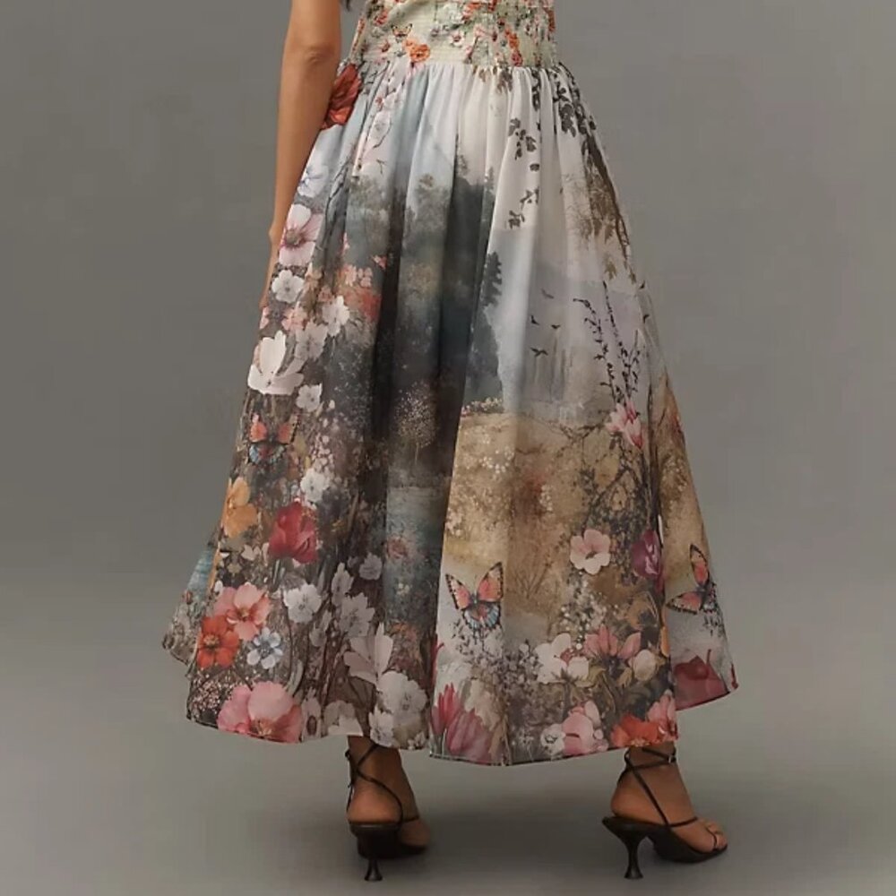New Anthropologie The Muse Basque-Waist Midi Dress NWT - Picture 4 of 12